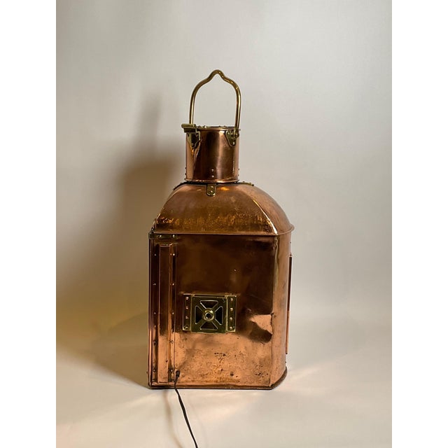 Traditional Large Copper Ships Lantern For Sale - Image 3 of 12