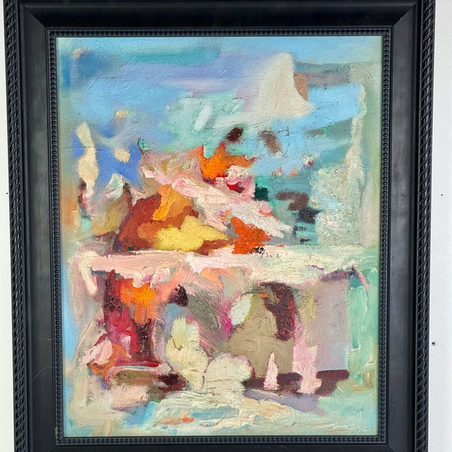 Early 20th Century Original Vintage New York Artist Eugene Arcieri Bright O/C Mid 20th C. Framed Painting For Sale - Image 5 of 10
