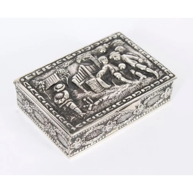 Antique Spanish Sterling Silver Snuff Box, 1900s For Sale - Image 13 of 14