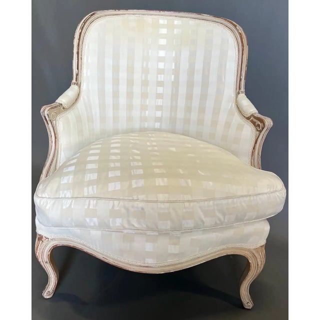 French 19th Century French Painted Bergere For Sale - Image 3 of 7