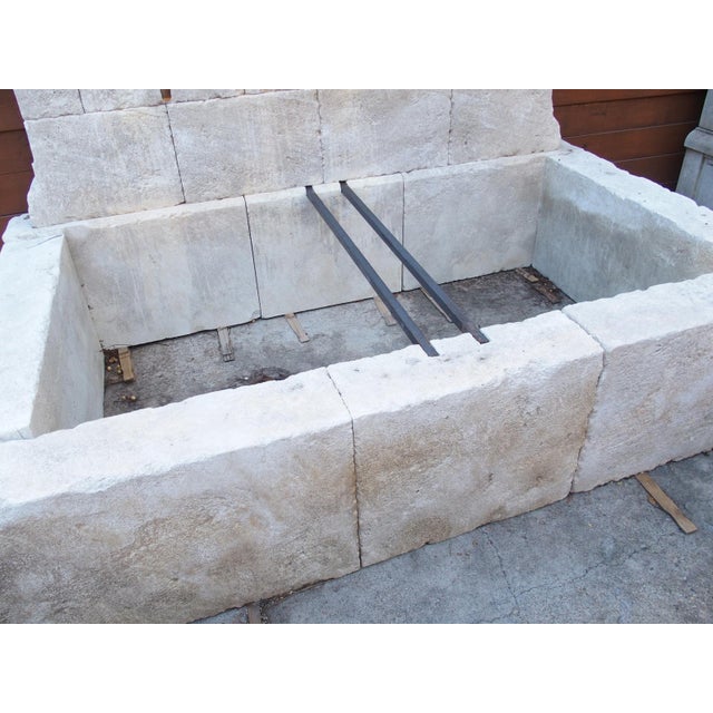 Large Sault Triple Spout Limestone Wall Fountain From Provence, France For Sale - Image 13 of 18