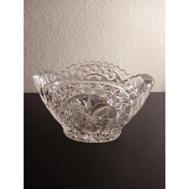 Art Deco 1950s Hofbauer Germany Byrdes Crystal Bowl For Sale - Image 3 of 7