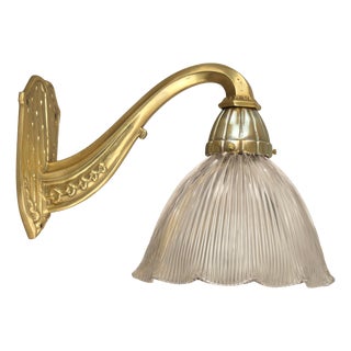 Liberty Wall Lamp with Glass Shade from Holophane, England, 1910s For Sale