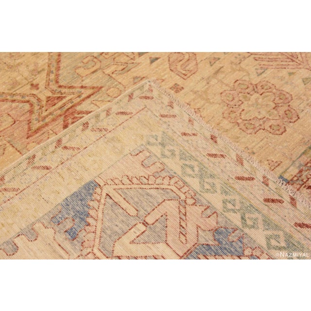 Rustic Warm Cozy Rustic Geometric Tribal Design Modern Area Rug For Sale - Image 3 of 7