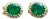 5 Carat Oval Shape Emerald & 1 Ct Diamond Post Back Earrings 14 Karat Yello Gold For Sale