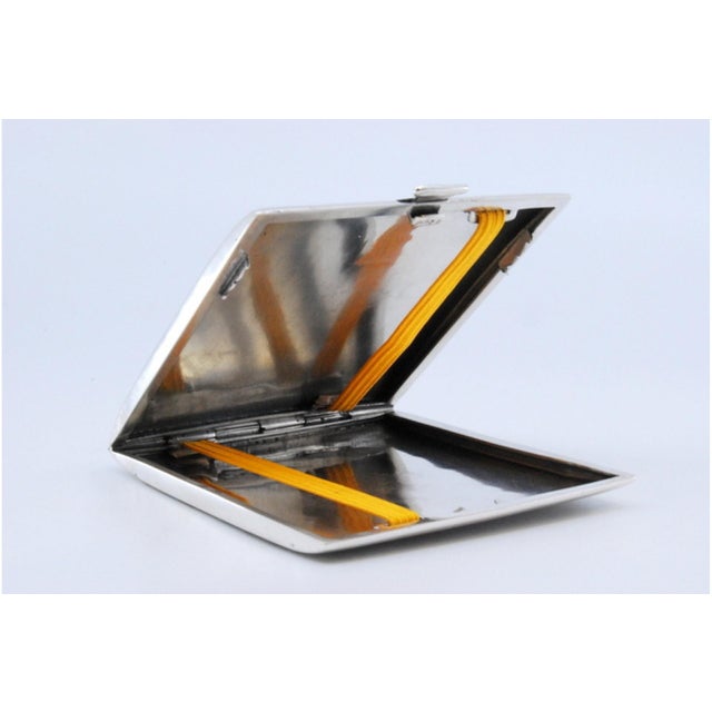 Silver Cigarette Case with Surrounding Trim For Sale - Image 3 of 10