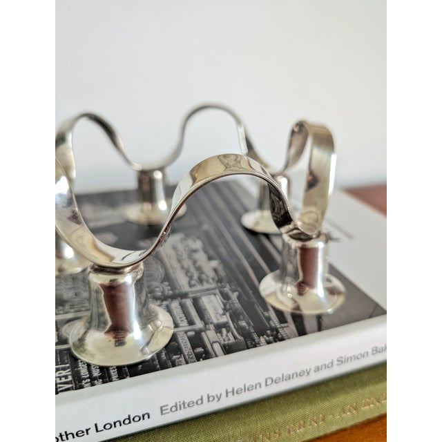 Antique Georgian Silver Plated Circular Waveform Candleholder by Charles Wright For Sale - Image 11 of 12