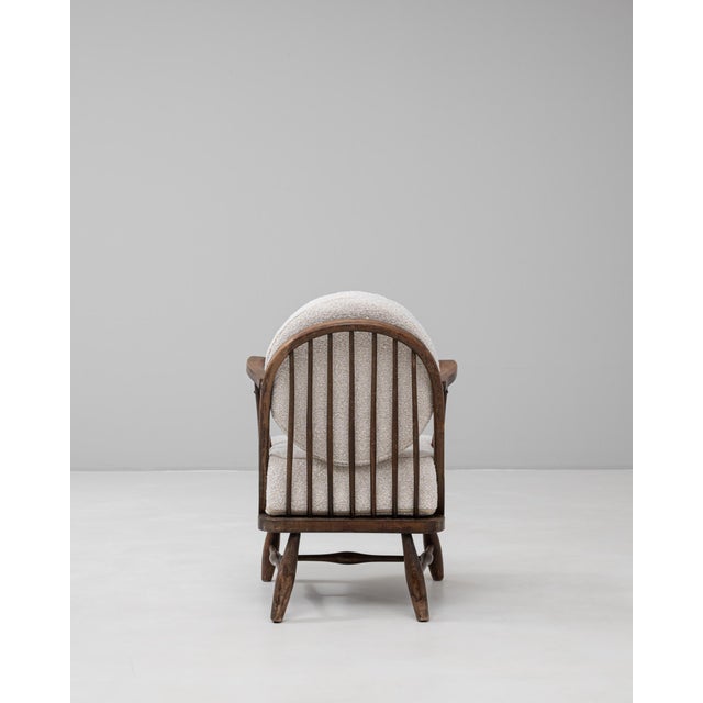 20th Century English Wooden Armchair With Upholstered Seat And Back For Sale - Image 18 of 18