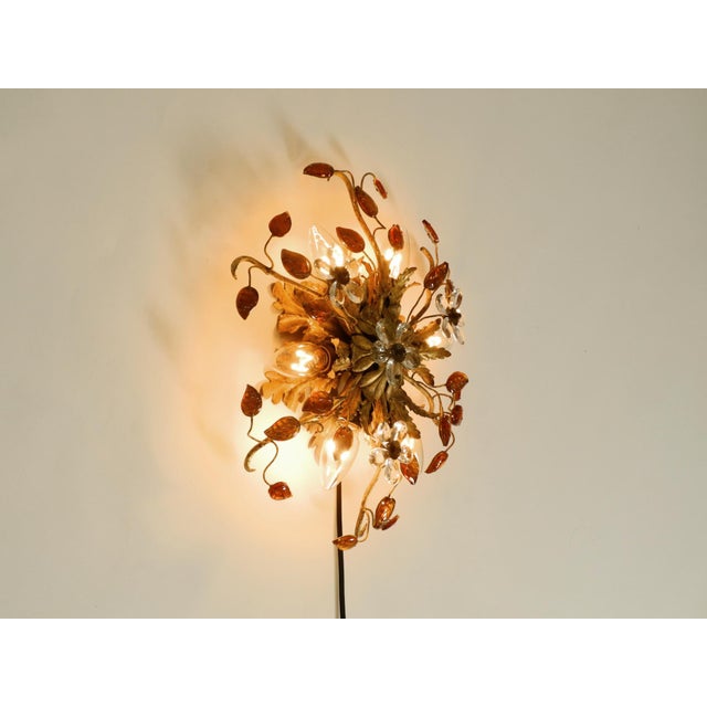 Gold Gold-Plated Ceiling Lamp by Banci Firenze, Italy, 1960s For Sale - Image 8 of 18