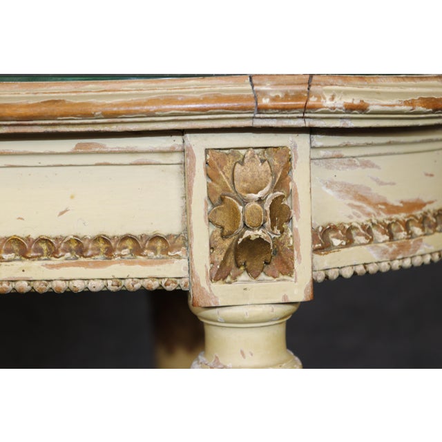 Cream Antique French Louis XVI Parcel Gilt Ladies Vanity For Sale - Image 8 of 11