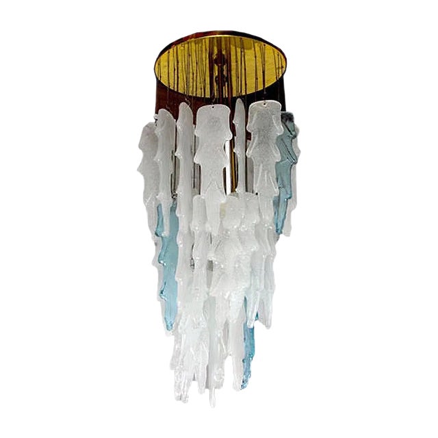Italian Murano Glass Ceiling Lamp by Albano Poli for Poliarte, 1970s For Sale