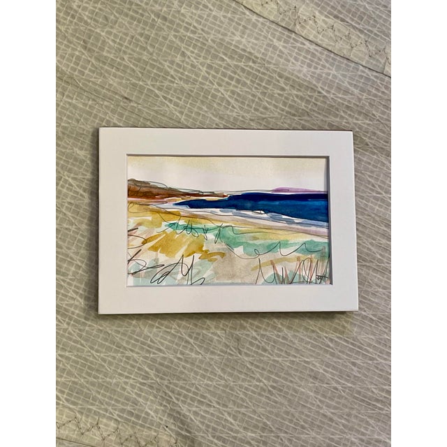 Archival-quality mat showcases 5x7 original watercolor and pencil on paper. Professionally finished with backing board in...