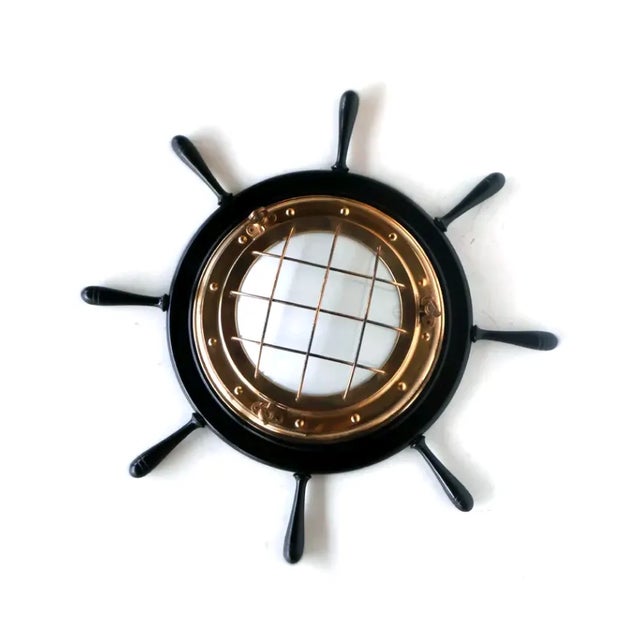 Helm Nautical Italian Wall Lamp, 1960s For Sale - Image 4 of 4