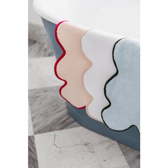 Kassatex x Chairish Scallop Hand Towel, Peach/Berry Set of 2 Chairish