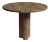 Zade Noche Travertine Marble Round Dining Table 40" For Sale