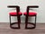 Brown Vintage Italian Chairs in Curved Wood and Round Seat, 1970s, Set of 2 For Sale - Image 8 of 13