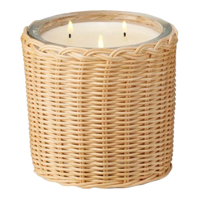 AERIN Tulia Wicker Candle, Uzes Tuberose For Sale