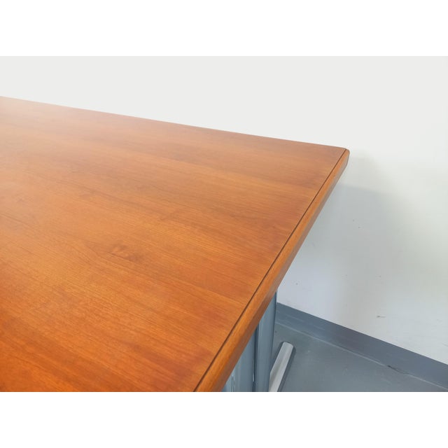 Vintage Desk in Walnut and Chrome Metal, 1970s For Sale - Image 13 of 18