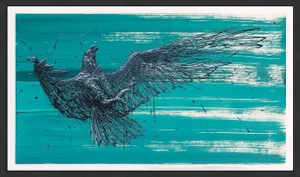 DALeast Asteroid Rs (Framed Hand Finished Screen Print), 2019