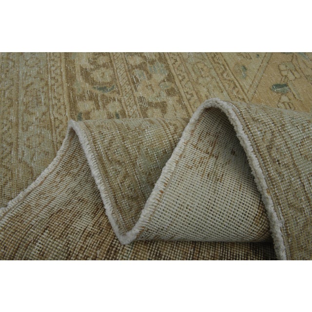 Persian 1970s Vintage Persian Handmade Wool Cotton Orange Area Rug For Sale - Image 3 of 11