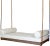 Southern Komfort 83" Sipsey Porch Swing, Coffee Frame/White Cushions For Sale - Image 4 of 4