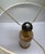Ralph Lauren Vintage Pink Marble Column Table Lamp With Brass Accents and Linen Shade For Sale - Image 4 of 5