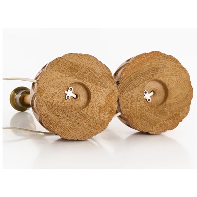 Oak Table Lamps by Ab Stilarmatur Tranås, Sweden, 1960s, Set of 2 For Sale - Image 9 of 12