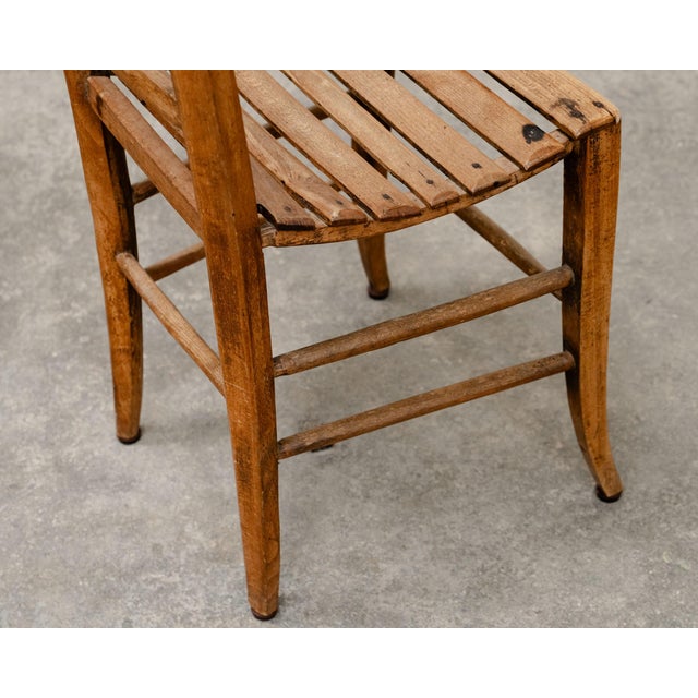 Folk Art Swiss Beechwood Chairs, 1890s, Set of 6 For Sale - Image 9 of 11
