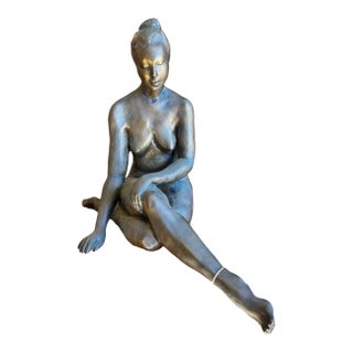 Brass Woman Sculpture For Sale