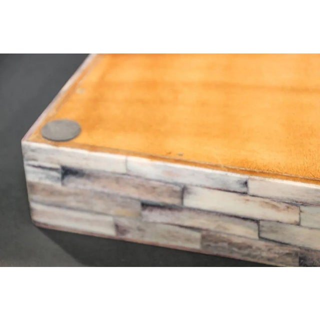 Rectangular Tessellated White Bone Inlaid Serving Tray Made in India For Sale - Image 11 of 13