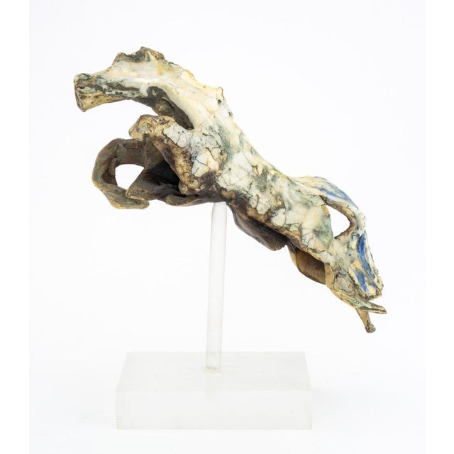 Brutalist Glazed Ceramic Horse Sculptures, 3 For Sale - Image 12 of 14