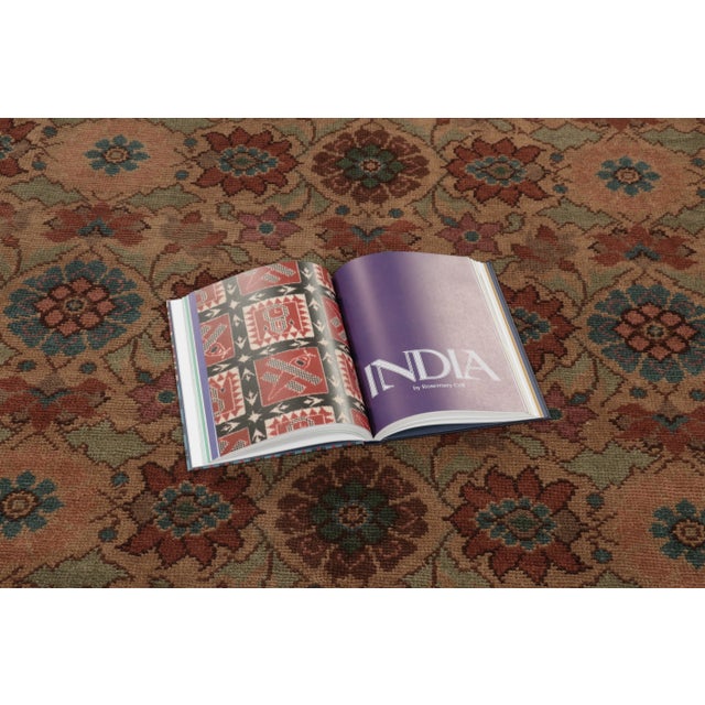 Textile Oversized Antique 20th Century English Needlepoint Rug in Brown - Rug & Kilim For Sale - Image 7 of 9