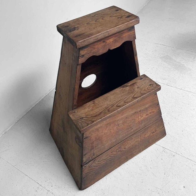 Large Shōwa Era Minimalist Fumidai Step in Wood, Japan, 1940s For Sale - Image 6 of 10