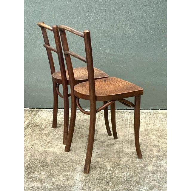 Vintage Carved Crocodile Wood Dining Chairs - A Pair For Sale - Image 4 of 12