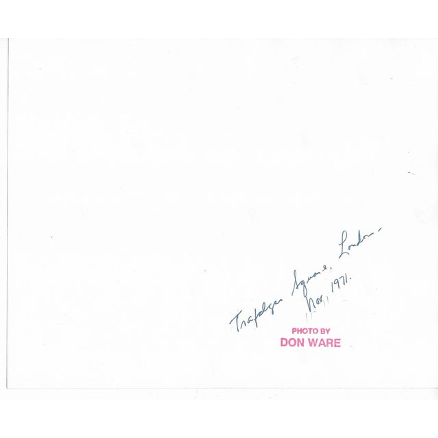 1971 black and white photo by Los Angeles, California photographer Don Ware of Trafalgar Square in the center of London....