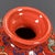 Red Vintage Chinese Coral Ground Famille Rose "Lotus Scroll" Miniature Vase, Qianlong Mark For Sale - Image 8 of 9