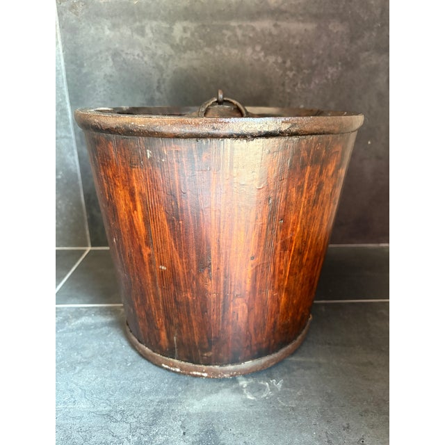 Chinese Antique Wooden Chinese Rice Bucket For Sale - Image 3 of 3