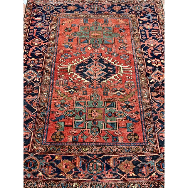 Tribal Antique Persian Karajeh Wool Rug 4’8” X 5’11” For Sale - Image 3 of 6
