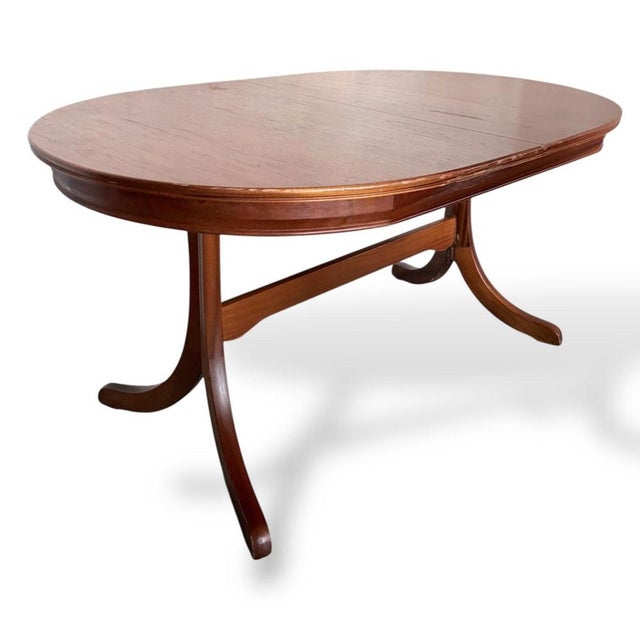 1960s Mid-Century Teak S-Form Oval Extending Dining Table, 1960s For Sale - Image 5 of 10