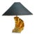Mid-Century Modern Mid-Century Brass Shell Table Lamps With Black Shades - Set of 2 For Sale - Image 3 of 12