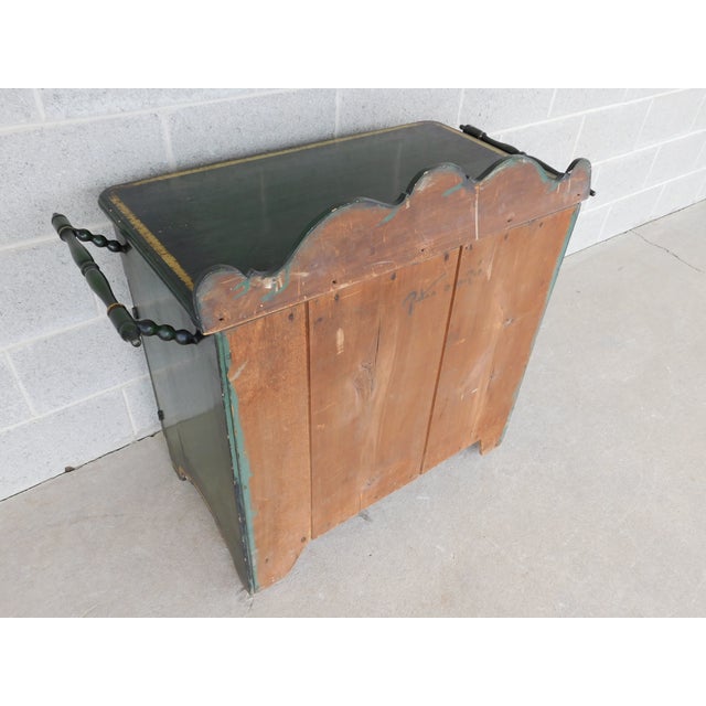 Antique Signed Peter Ompir Hand Paint Wash Stand 37"w For Sale - Image 18 of 18