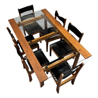 Artisan Made One Off Solid Cherry Dining Set by Charles Radtke For Sale