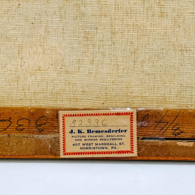 Green Vintage Mid-Century Belgian Landscape Oil Painting – Windmill & Cottage Scene For Sale - Image 8 of 8