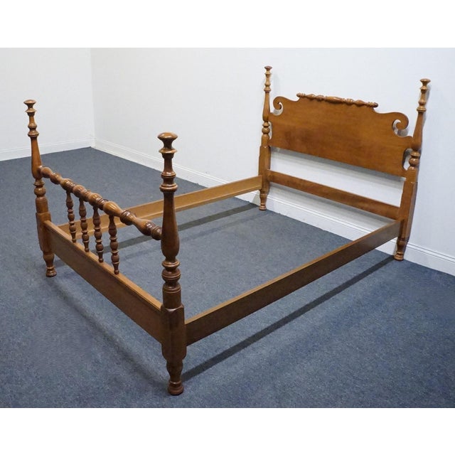 Sprague & Carleton Solid Hard Rock Maple Colonial Early American Full Size Bed 210-400-784 For Sale - Image 4 of 13