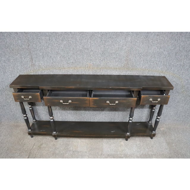French Country Country French Distressed Console For Sale - Image 3 of 8