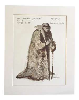 Vintage Stratford Festival Design Folio, John Webster's "The Duchess of Malfi" Costume Print