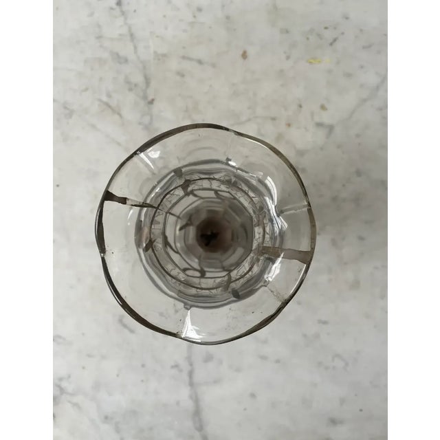 Metal Antique Art Nouveau Sterling Silver and Glass Vase - Late 19th Century For Sale - Image 7 of 9