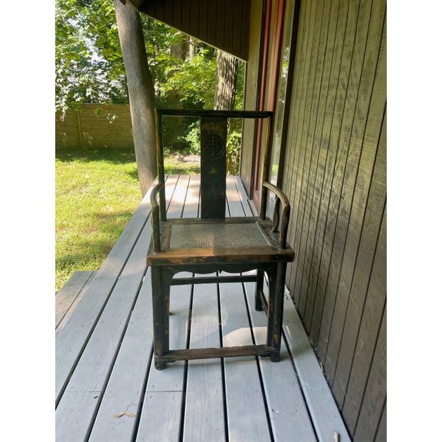 Distressed Ming Style Chinese Armchair For Sale - Image 4 of 4