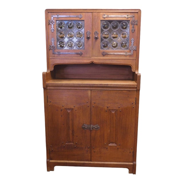 Golden Oak Dresser or Cupboard Designed for Liberty, 1880 For Sale