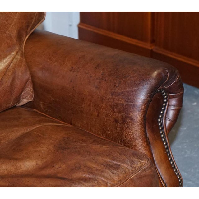 Halo Balmoral Heritage 2-Seater Sofa in Brown Leather from Timothy Oulton For Sale - Image 6 of 15